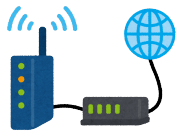 豊中市・箕面市・吹田市・池田市のスマホ家庭教師　wifi無線ルーターのイラスト